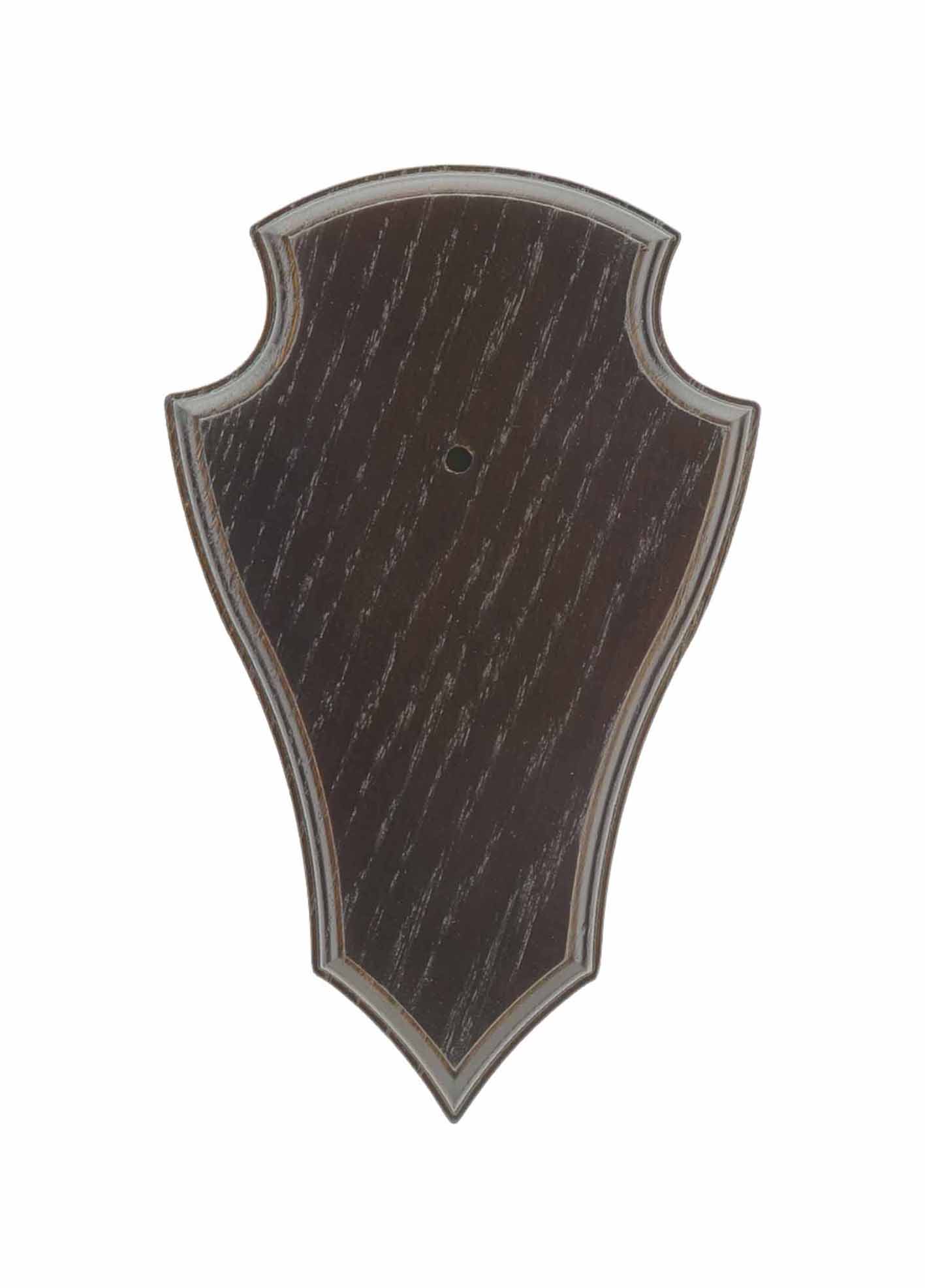 Oak Deer Trophy Plate 2 - 22x13 cm Dark Set 10pcs. with metal clamps