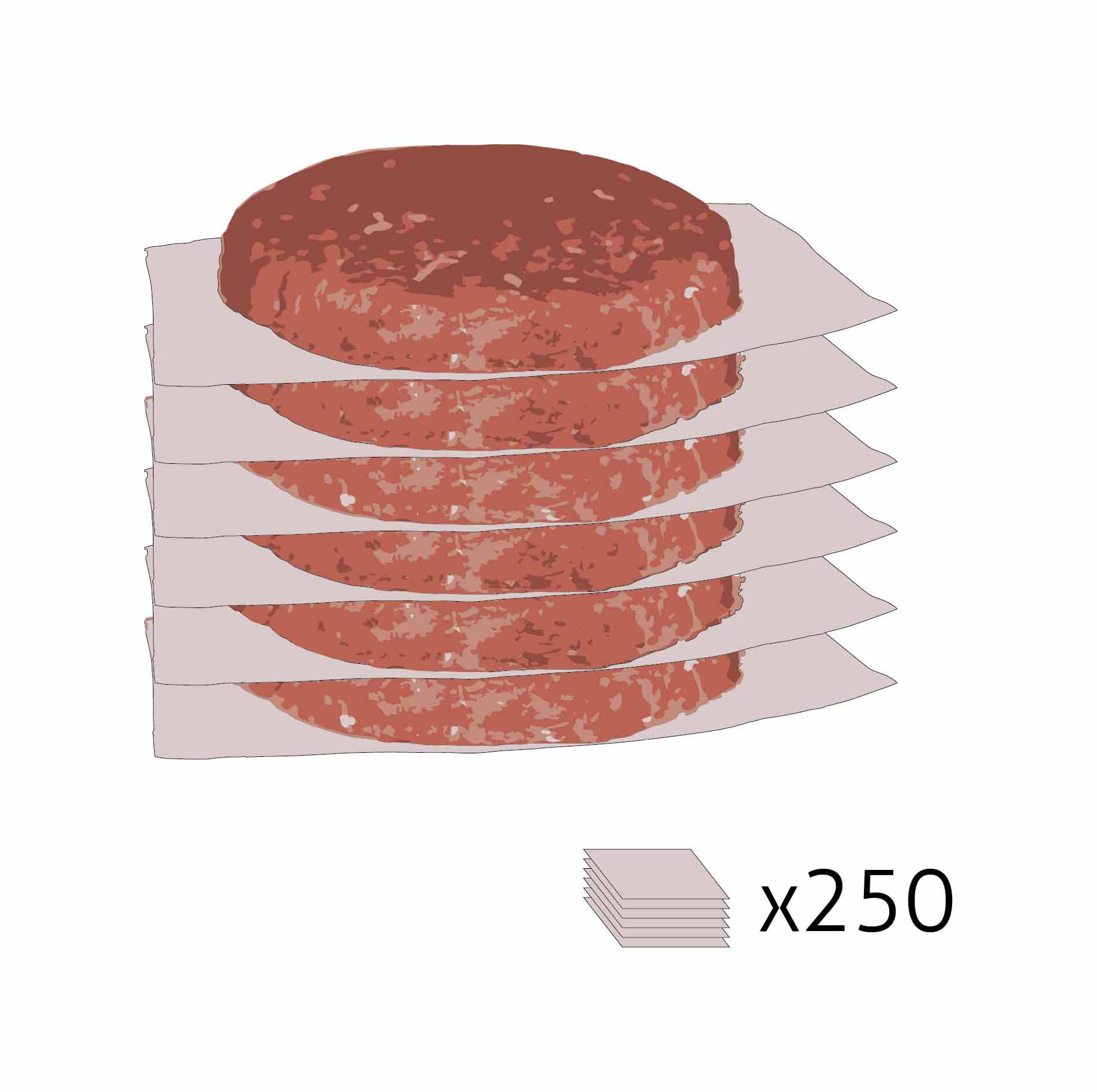 Papierzwischenlagen Für Burger - 250