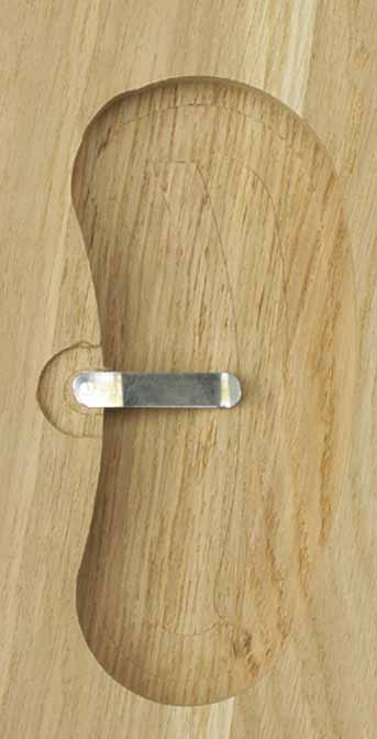 Rehbockbrett Eiche 1 22x13 dunkel - 10er Set mit Metallklammern