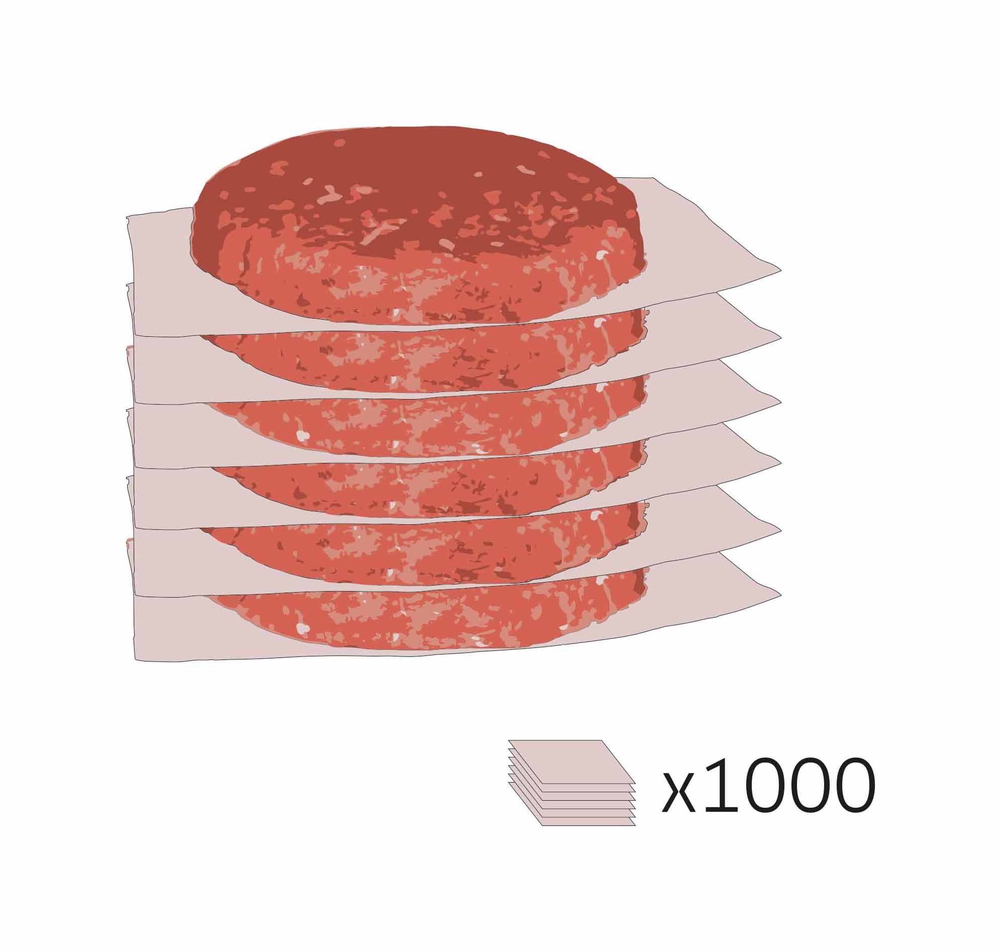 Papierzwischenlage für Burger/1000 Stück